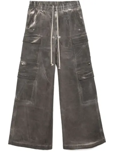 Rick Owens DRKSHDW double cargo jumbo belas trousers - Grey