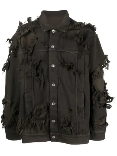 Rick Owens DRKSHDW layered detailed jacket - Brown