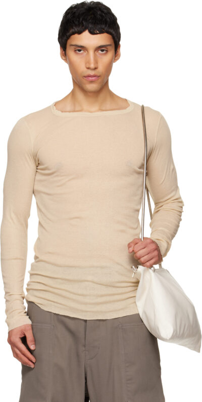 Rick Owens Gray Temple Rib LS T-shirt