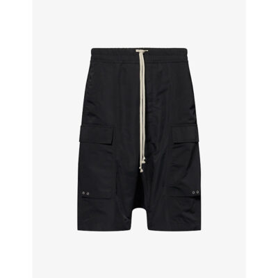 Rick Owens Mens Rick Owens Cargo-Pocket Woven Shorts