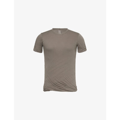Rick Owens Mens Rick Owens Double-Layer Short-Sleeve Cotton-Jersey T-Shirt
