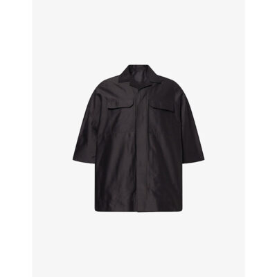 Rick Owens Mens Rick Owens Magnum Tommy Short-Sleeve Cotton Shirt