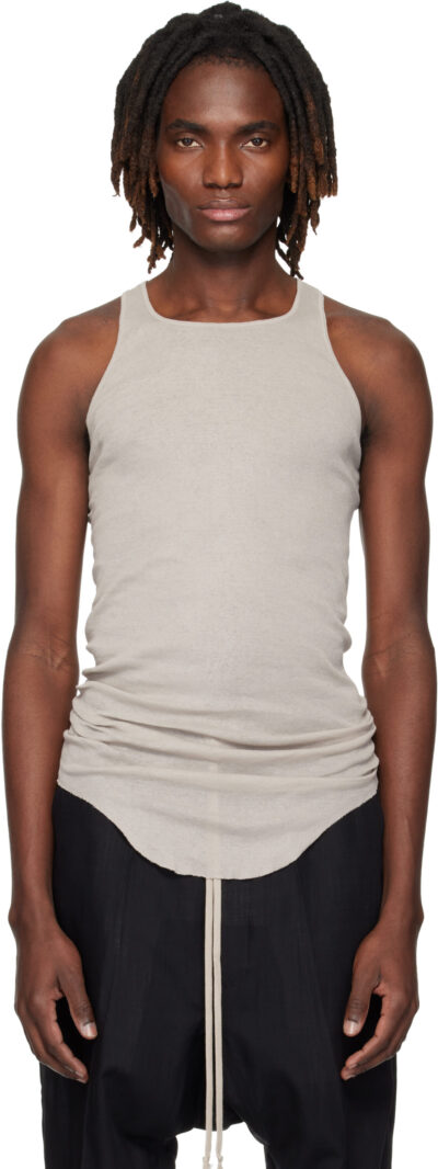 Rick Owens Off-White Temple Basic Rib Tank Top