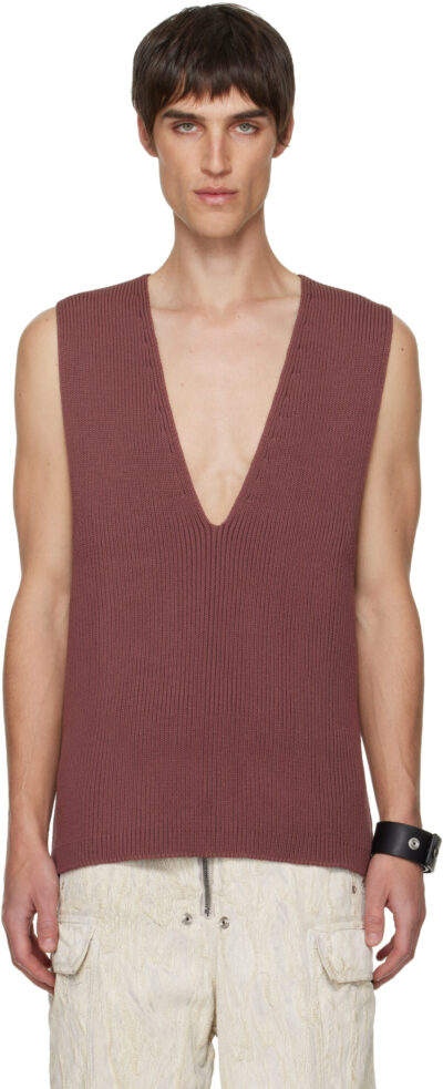Rick Owens Pink Concordians V Tank Top