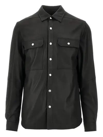 Rick Owens buttoned long-sleeve overshirt - Black
