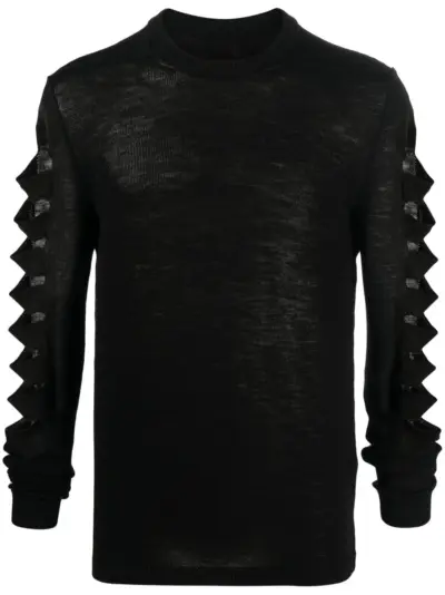 Rick Owens cut-out detail jumper - Black