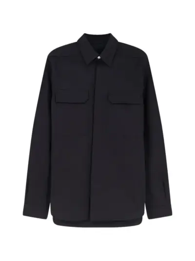 Rick Owens double-pocket long-sleeve shirt - Black