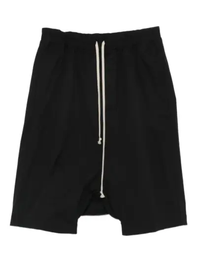 Rick Owens drawstring drop-crotch shorts - Black