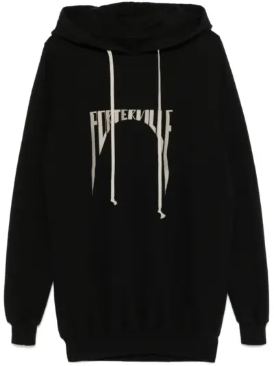 Rick Owens organic cotton hoodie - Black