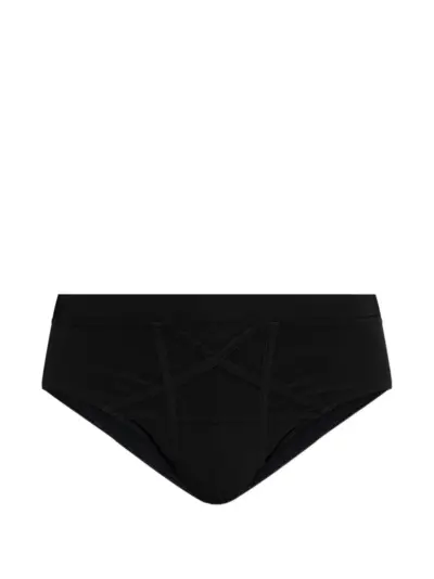 Rick Owens pentagram swim trunk - Black