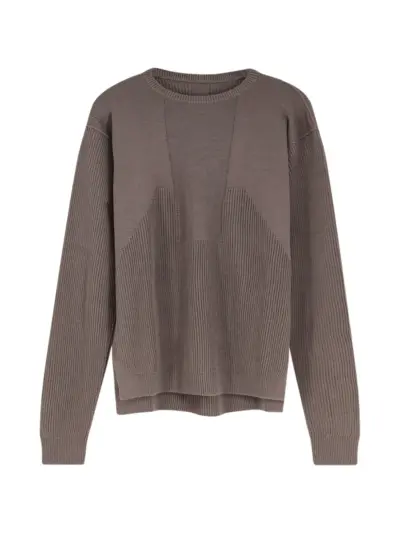 Rick Owens ribbed knit sweater - Brown