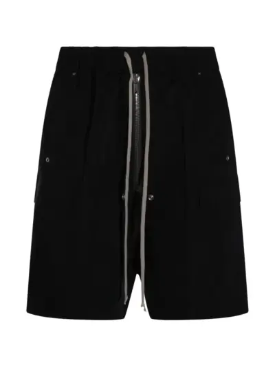 Rick Owens zip drawstring shorts - Black