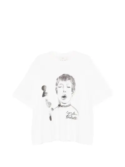 Song For The Mute Yawning Kid T-shirt - Neutrals