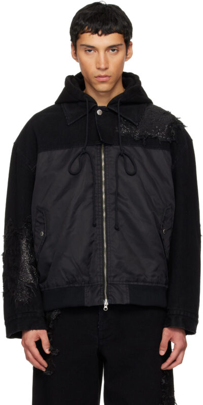 Song for the Mute Black TKL Edition Faded Denim Jacket