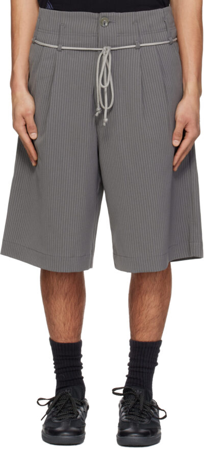 Song for the Mute Gray Double Pleated Shorts