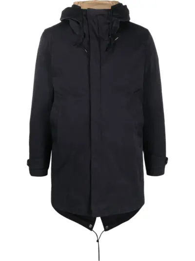 Ten C zip-up hooded coat - Blue