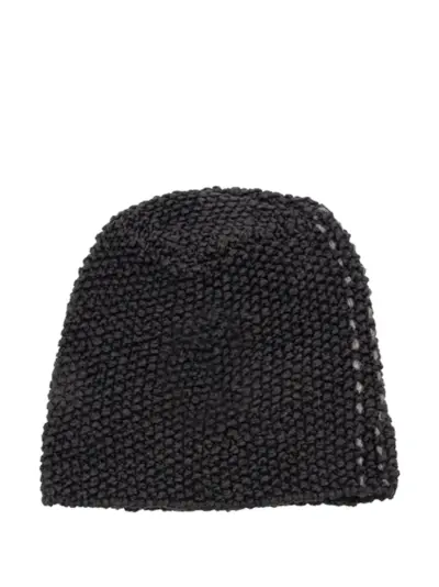 The Viridi-Anne cotton beanie hat - Black
