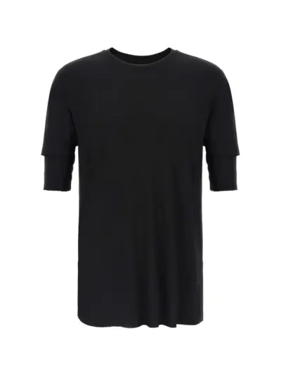 Thom Krom 940 raw-cut hem T-shirt - Black