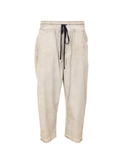 Thom Krom elasticated vegetal stone trousers - Neutrals