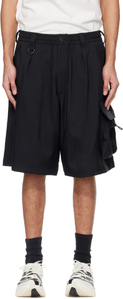 Y-3 Black Sport Uniform Cargo Shorts