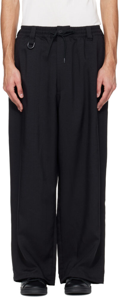 Y-3 Black Sport Uniform Pinstripe Track Pants