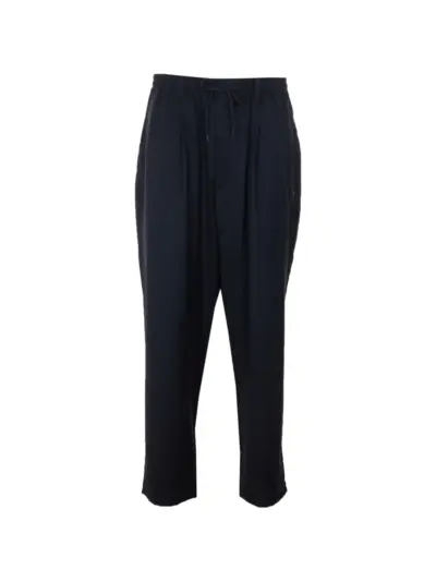 Y-3 drawstring tapered trousers - Black