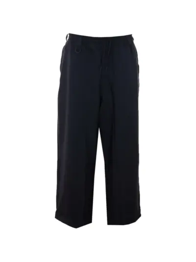 Y-3 elasticated wide track trousers - Black