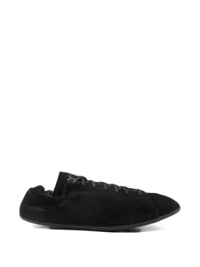 Y-3 lace-up leather sneakers - Black