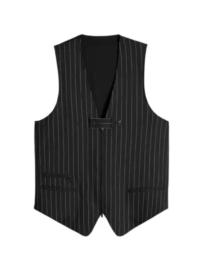 Y-3 pinstripe waistcoat - Black