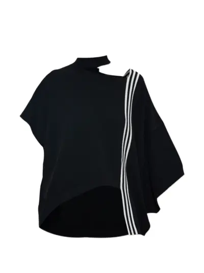 Y-3 three-stripe cut-out T-shirt - Black