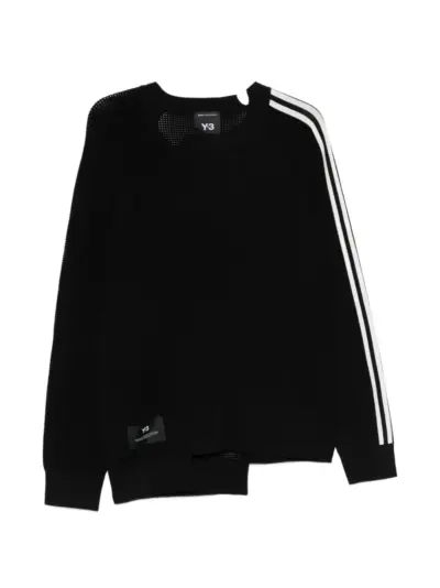 Y-3 three-stripe sweater - Black