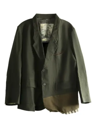 Ziggy Chen panelled blazer - Green