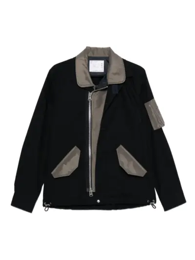 sacai Oxford nylon cotton jacket - Blue