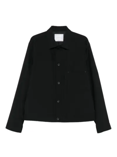 sacai button-fastening shirt jacket - Black