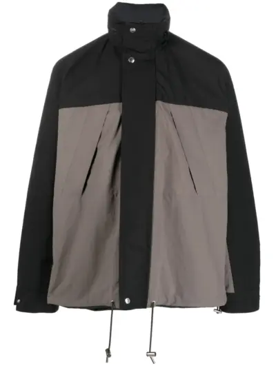 sacai funnel-neck reversible jacket - Neutrals