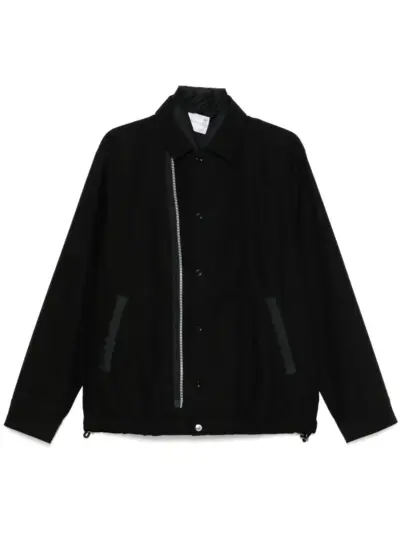 sacai layered jacket - Black