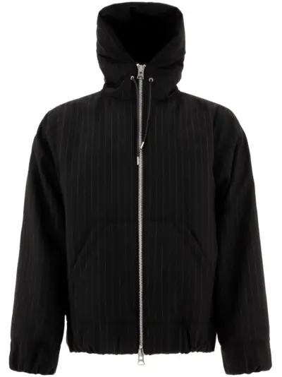 sacai pinstriped jacket - Black