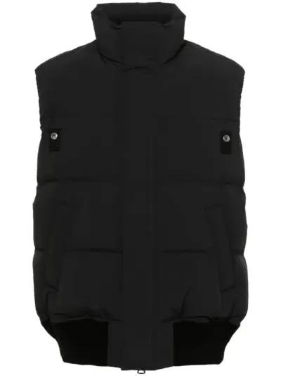 sacai quilted gilet - Black