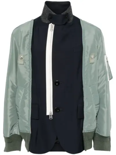 sacai suiting twill jacket - Green