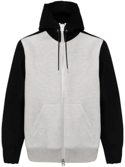 sacai wool hooded jacket - Grey