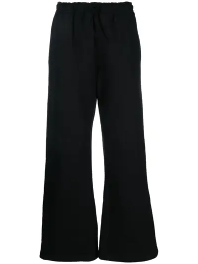 032c logo-print flared track pants - Black