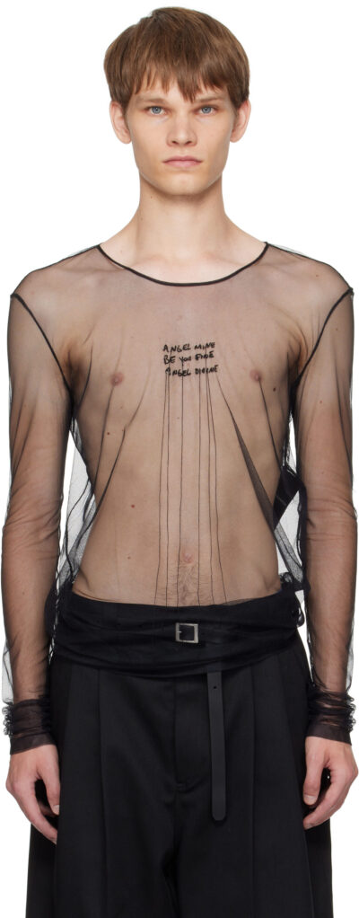 Ann Demeulemeester Black 'Angel Divine' Long Sleeve T-shirt