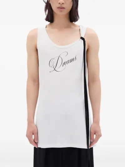 Ann Demeulemeester Dreams strap tank top - White