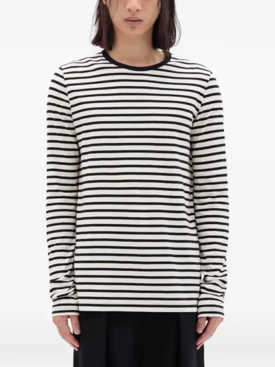 Ann Demeulemeester Greg striped long-sleeve T-shirt - Neutrals