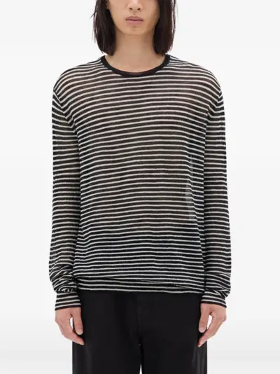 Ann Demeulemeester Racin striped sweater - Black