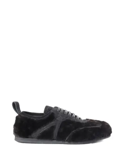 Ann Demeulemeester shorn shearling sneakers - Black