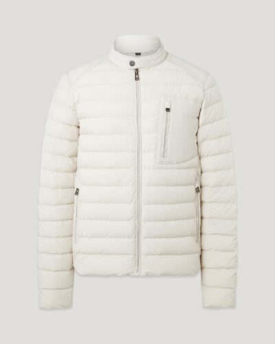 Belstaff Chassis Jacket Men's Lightweight Stretch Down Silver Birch Size S