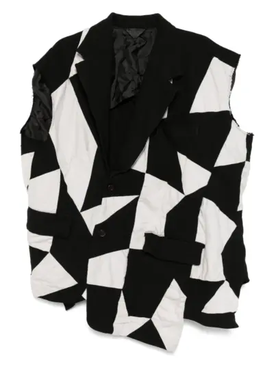 Black Comme Des Garçons patchwork jacket