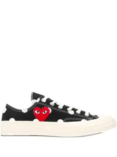 Comme Des Garçons Play polka-dot heart sneakers - Black