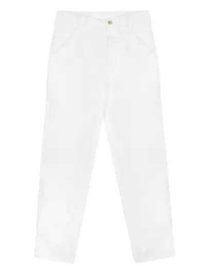 Comme Des Garçons Shirt belt-loops woven trousers - White